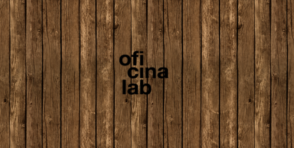 Na imagem, o logo da Oficina Lab, um dos collabs de marcenaria em São Paulo.