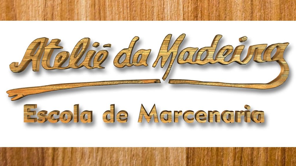 A imagem apresenta o logo da Ateliê da Madeira, um curso de marcenaria.