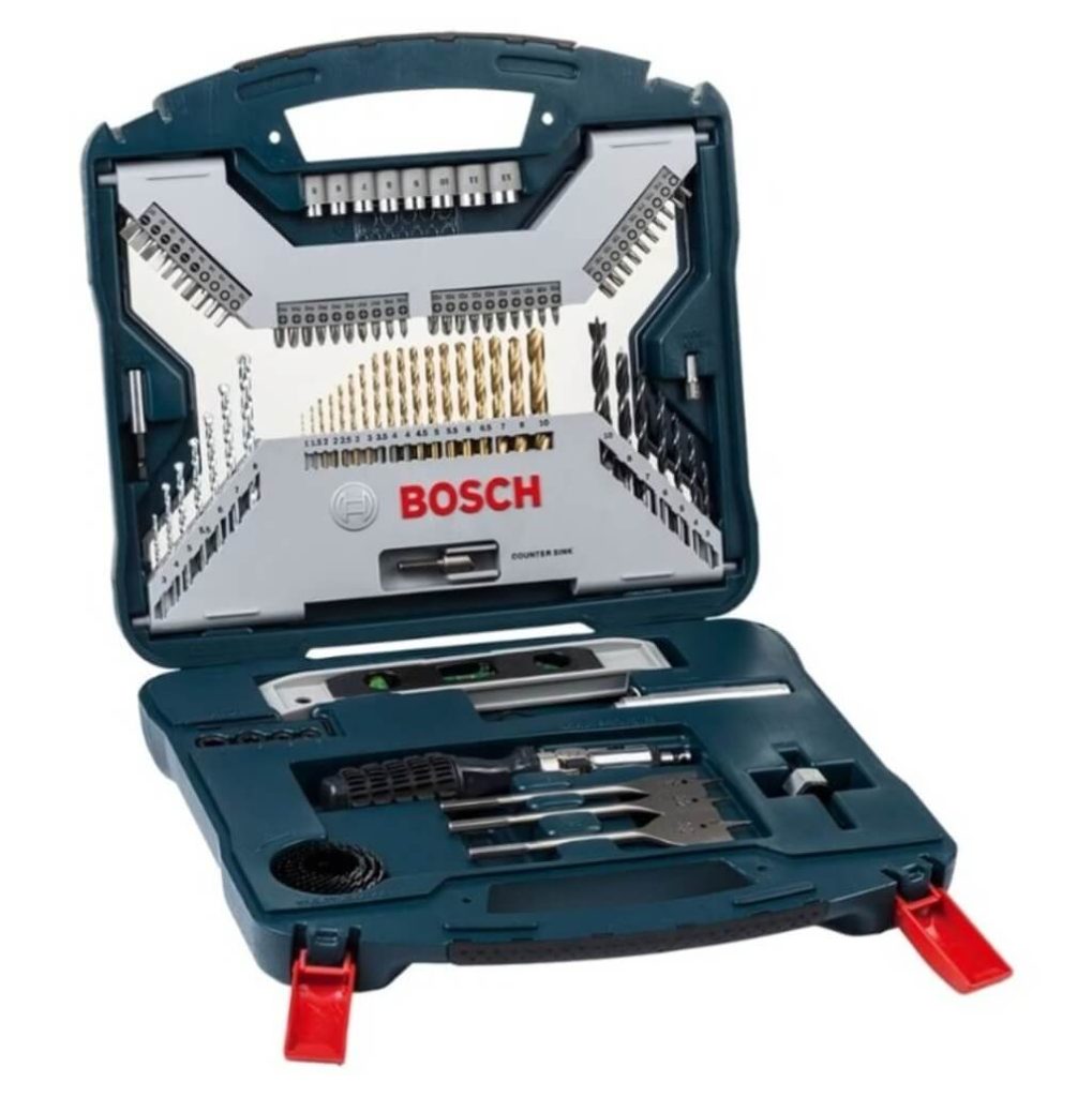 kit acessórios para ferramentas x-line bosch pontas e brocas 100 peças