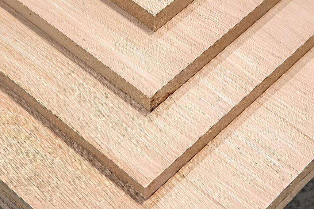 MDF revestido com madeira natural seriada carvalho americano para marcenaria