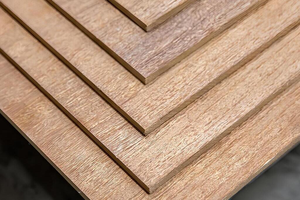 MDF com folha de madeira natural cumaru para marcenaria
